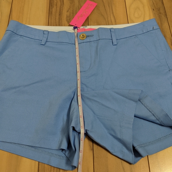 NWT! Lilly Pulitzer Callahan Stretch Shorts Blue Peri Size 12 - Picture 6 of 14